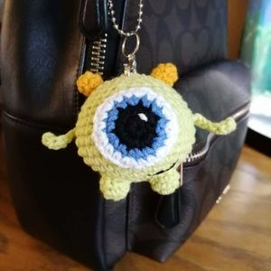 Handmade Crochet Big Eye  Key chain Bag Charm